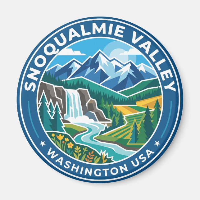 Imán Valle de Snoqualmie EE. UU. (Frente)