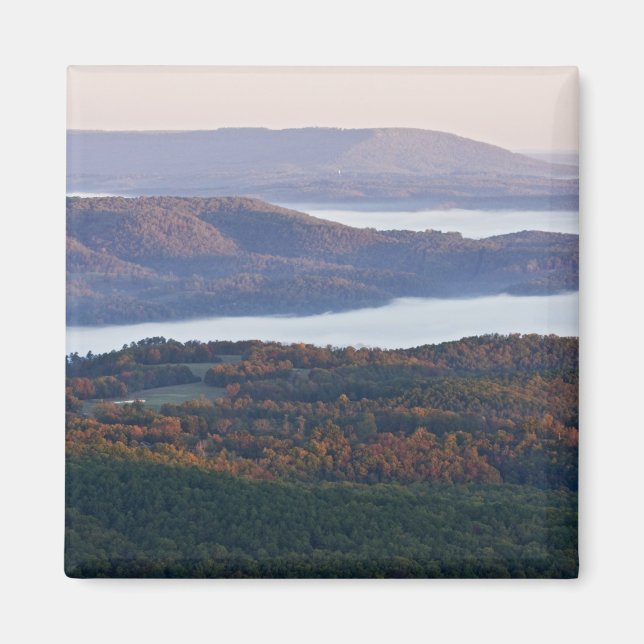 Imán Valles brumosos y follaje de otoño en Ozark (Frente)