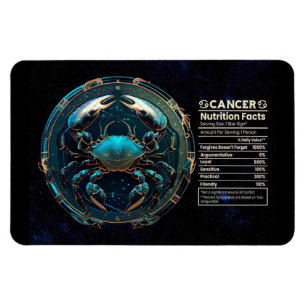 Imán Valor nutricional con tema de cáncer