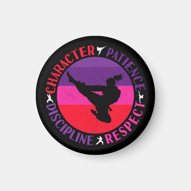 Imán Valores básicos de las artes marciales - Karate (Frente)