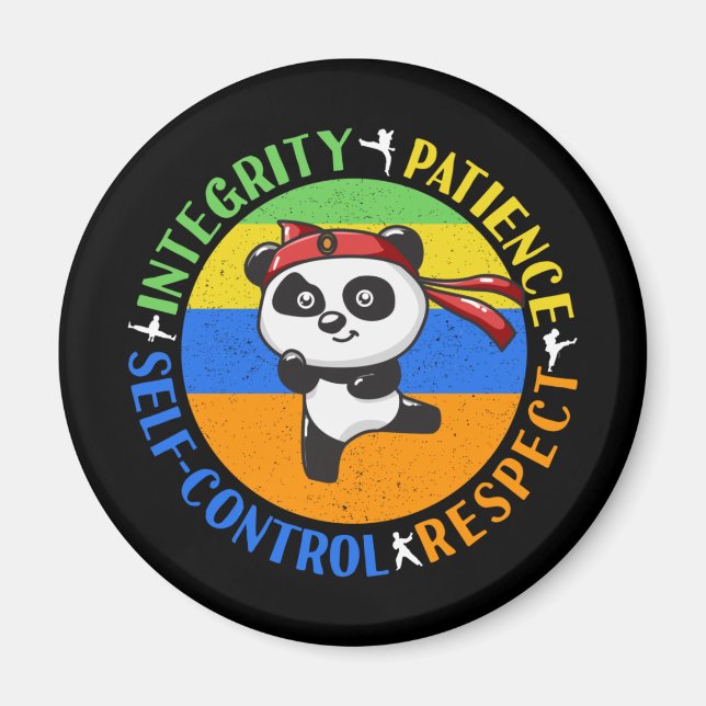 Imán Valores de artes marciales - Boys Karate Mindset (Frente)