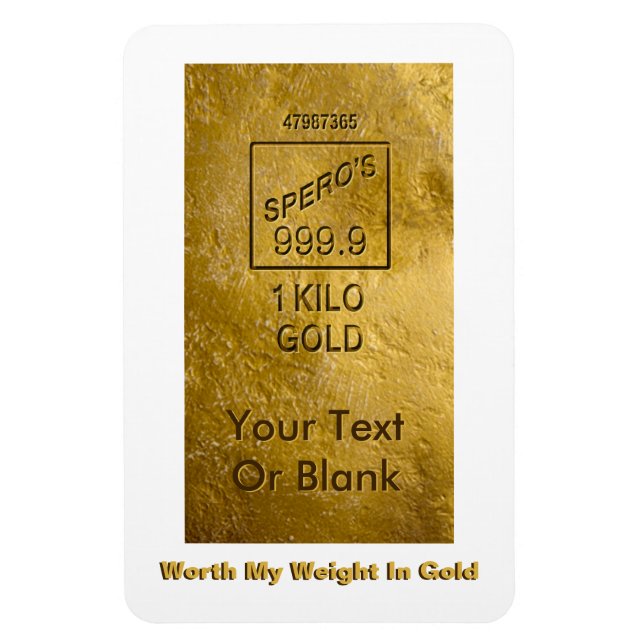 Imán Valoro Mi Peso En Oro (Vertical)