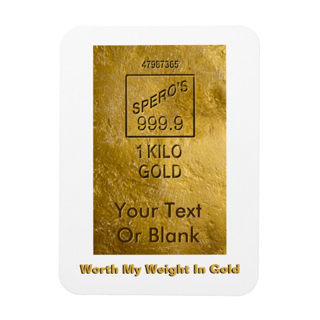 Imán Valoro Mi Peso En Oro (Vertical)