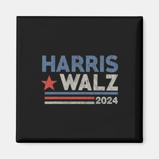 Imán Vals 2024 Elecciones Kamala Harris Tim Waltz 2024  (Frente)