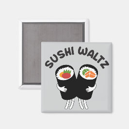 Imán Vals de Sushi con Texto