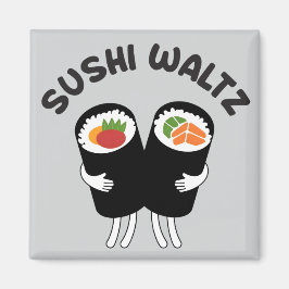 Imán Vals de Sushi con Texto
