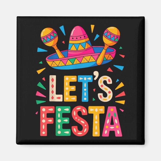 Imán Vámonos de fiesta cinco de mayo  (Frente)