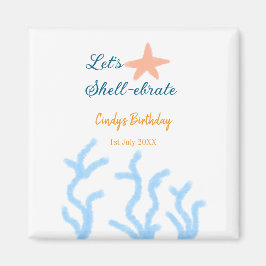 Imán Vamos a celebrar bajo el mar azul cumpleaños