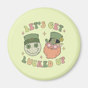 Imán Vamos a dejarnos engañar - Funny Leprechaun Clover
