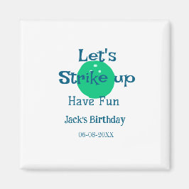 Imán Vamos a divertirnos pelota verde cumpleaños nombre