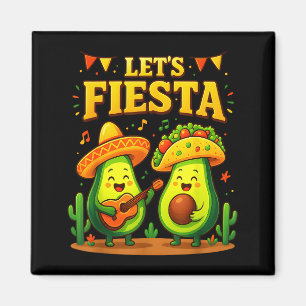 Imán Vamos a fiesta mexicana cinco de mayo aguacate tac
