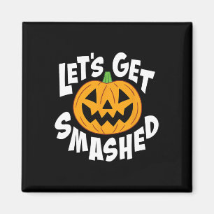 Imán Vamos a hacer sonreír a la calabaza de Halloween