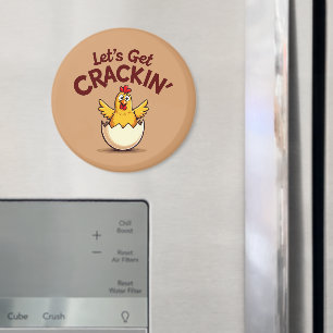 Imán Vamos a hacer un divertido bollo de pollo
