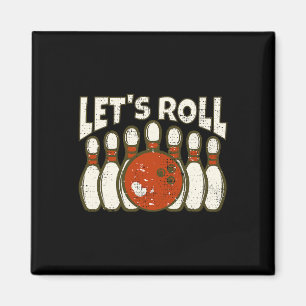 Imán Vamos a ir por el divertido Bowler y el retro Bowl