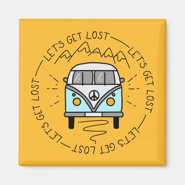 Imán Vamos a perder las montañas de camping (Frente)