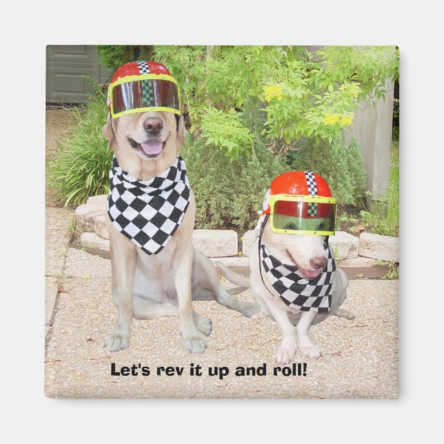 Imán ¡Vamos a rev y rodar! (Frente)