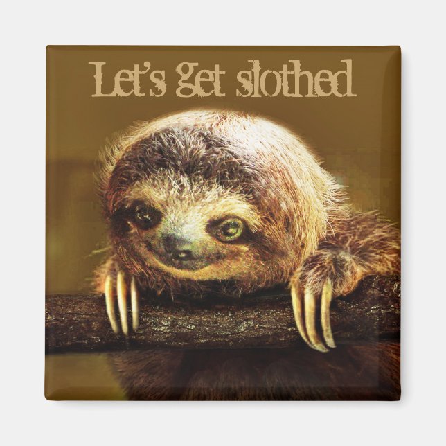 Imán Vamos a Slothed (Frente)