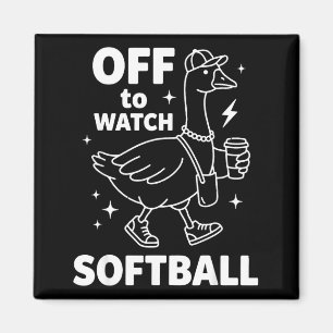 Imán Vamos a ver softball divertido softball ganso jueg