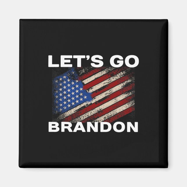 Imán Vamos Bandera de Brandon Joe Biden Donald Trump Pa (Frente)