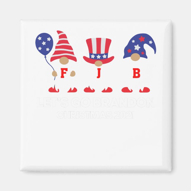 Imán Vamos Brandon Gnome Feliz Navidad 2021 (Frente)