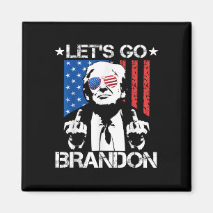 Imán Vamos Brandon Trump Bandera de Dedo Medio