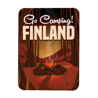 Imán ¡Vamos Camping! Poster de vacaciones de Finlandia