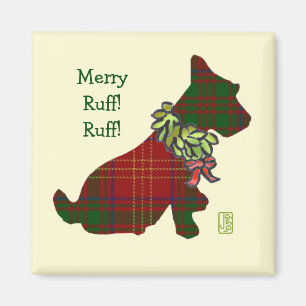 Imán ¡Vamos Escocia Perro Merry Ruff! ¡Ruff! Día festiv