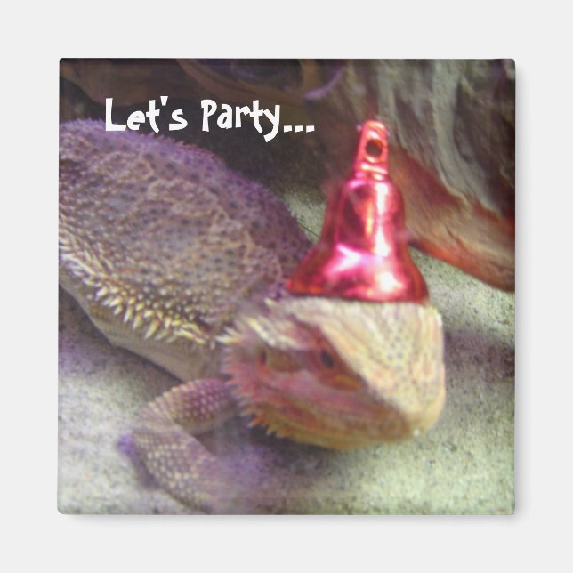 Imán Vamos Fiesta Bearded Dragon (Frente)