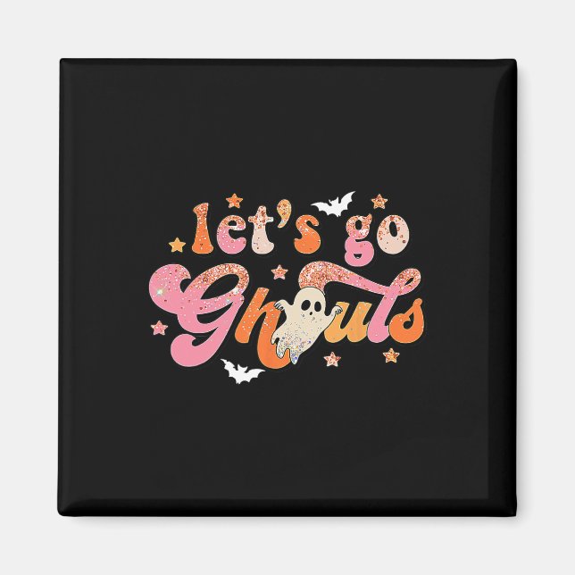 Imán Vamos Ghouls Cute Ghost Boo Funny Halloween Wom (Frente)