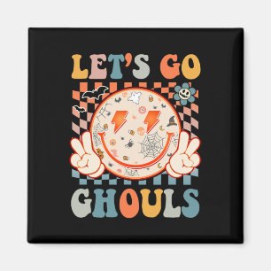 Imán Vamos Ghouls Hippie Sonría Retro Halloween