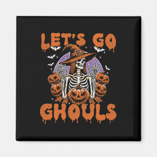 Imán Vamos Ghouls Witch Retro Halloween Vestuario Para