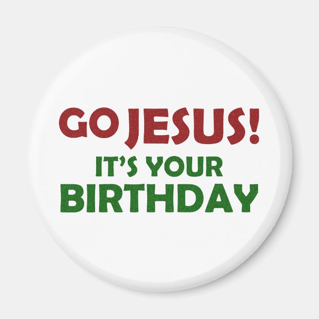 Imán ¡Vamos Jesús! Es tu cumpleaños (Frente)