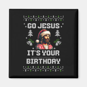Imán Vamos Jesús, es tu cumpleaños, graciosos Navidades
