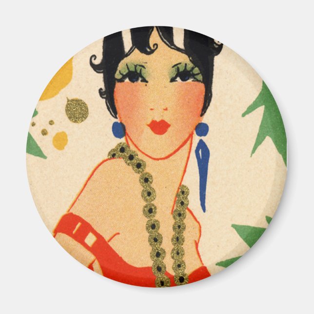 Imán Vamp Art Deco, Flapper de los años 20 (Frente)