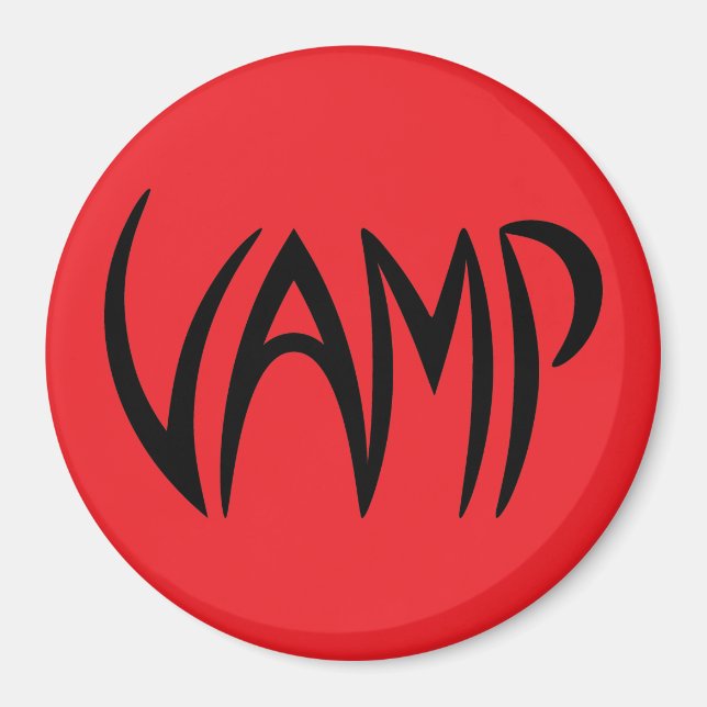 Imán Vamp Text (Red/Black) Version (Frente)