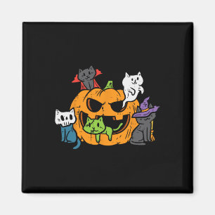 Imán Vampiro Fantasma Gato Zombie Gatos De Brujas En Ca