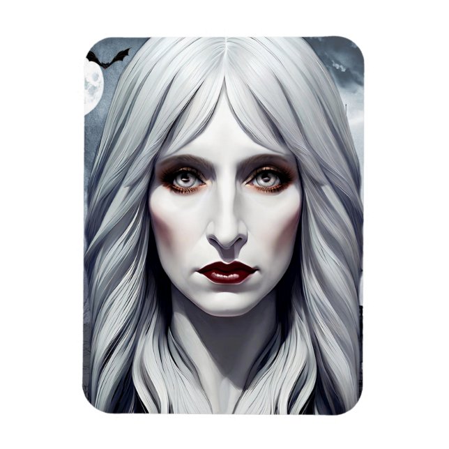 Imán Vampiro Mujer Bruja Fantasía Arte oscuro (Vertical)