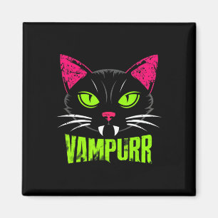 Imán Vampurr Cat Black Cat Halloween Spooky Vampiro