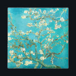 Imán VAN GOGH Almond Blossoms<br><div class="desc">"van gogh",  vincent,  "almendras flor",  flores,  "cuadro famoso",  vintage,  "fine art",  floral,  azul</div>
