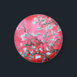 Imán Van Gogh Almond Blossoms azul rojo<br><div class="desc">Flores de almendras de Vincent Van Gogh alteración del color copyright 2Sweet4wordsDiseños/ PureVintage Love Consiga la belleza de la querida Florencia de Almendros de Van Gogh en los colores que concuerdan con su casa.</div>