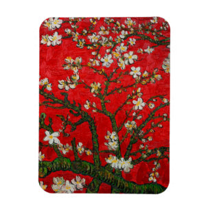 Imán Van Gogh Almond Blossoms Red