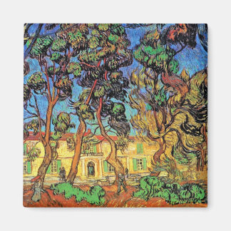 Imán Van Gogh - Árboles en el jardín del Hospital de Sa