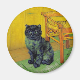 Imán Van Gogh Black Cat