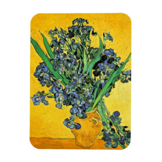 Imán Van Gogh - Jarrón con Lirios de Fondo Amarillo