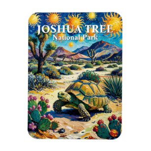 Imán Van Gogh Joshua Tree Fauna Tortuga Colorido