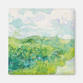 Imán Van Gogh. Los Campos Verdes De Trigo Auvers. Impre