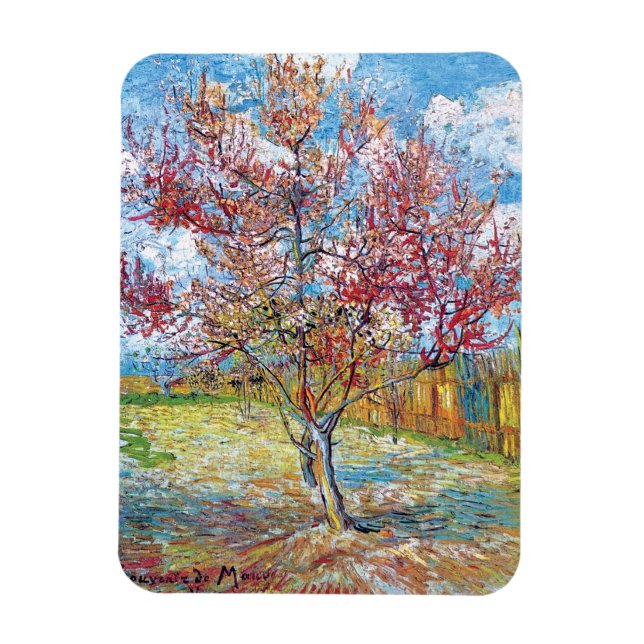 Imán Van Gogh - Melocotones rosados (Vertical)