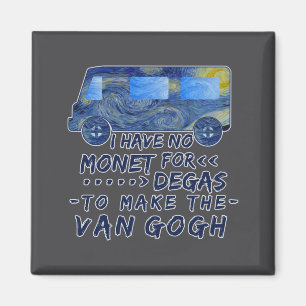 Imán Van Gogh Monet Degas Artista divertido juego de pa