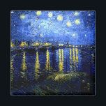 Imán Van Gogh - Noche estrellada sobre el Ródano 2020<br><div class="desc">Noche estrellada sobre el Ródano (edición 2020),  famosa pintura de Vincent van Gogh</div>