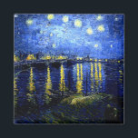 Imán Van Gogh - Noche estrellada sobre el Ródano 2020<br><div class="desc">Noche estrellada sobre el Ródano (edición 2020),  famosa pintura de Vincent van Gogh</div>